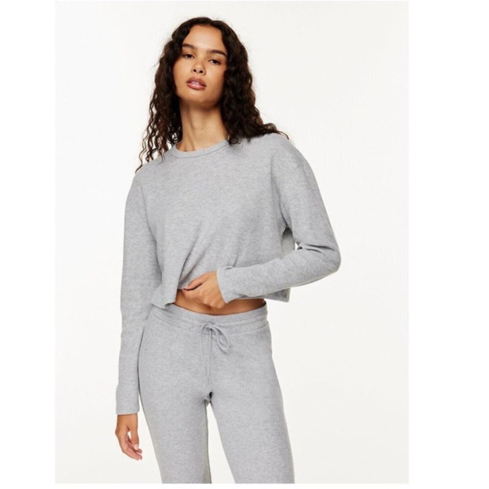 Aritzia Sunday Best Baby Waffle Longsleeve Size XS Comfy Casual Monochrome